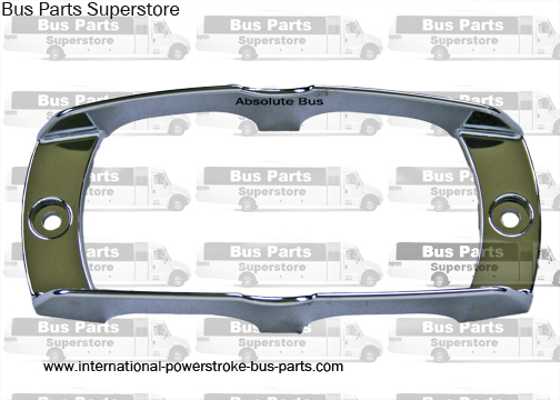 Bus Chrome Buttress-Style Guard. Marker Lamp Armor